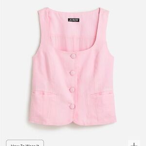 J. Crew Scoop Neck Linen Vest